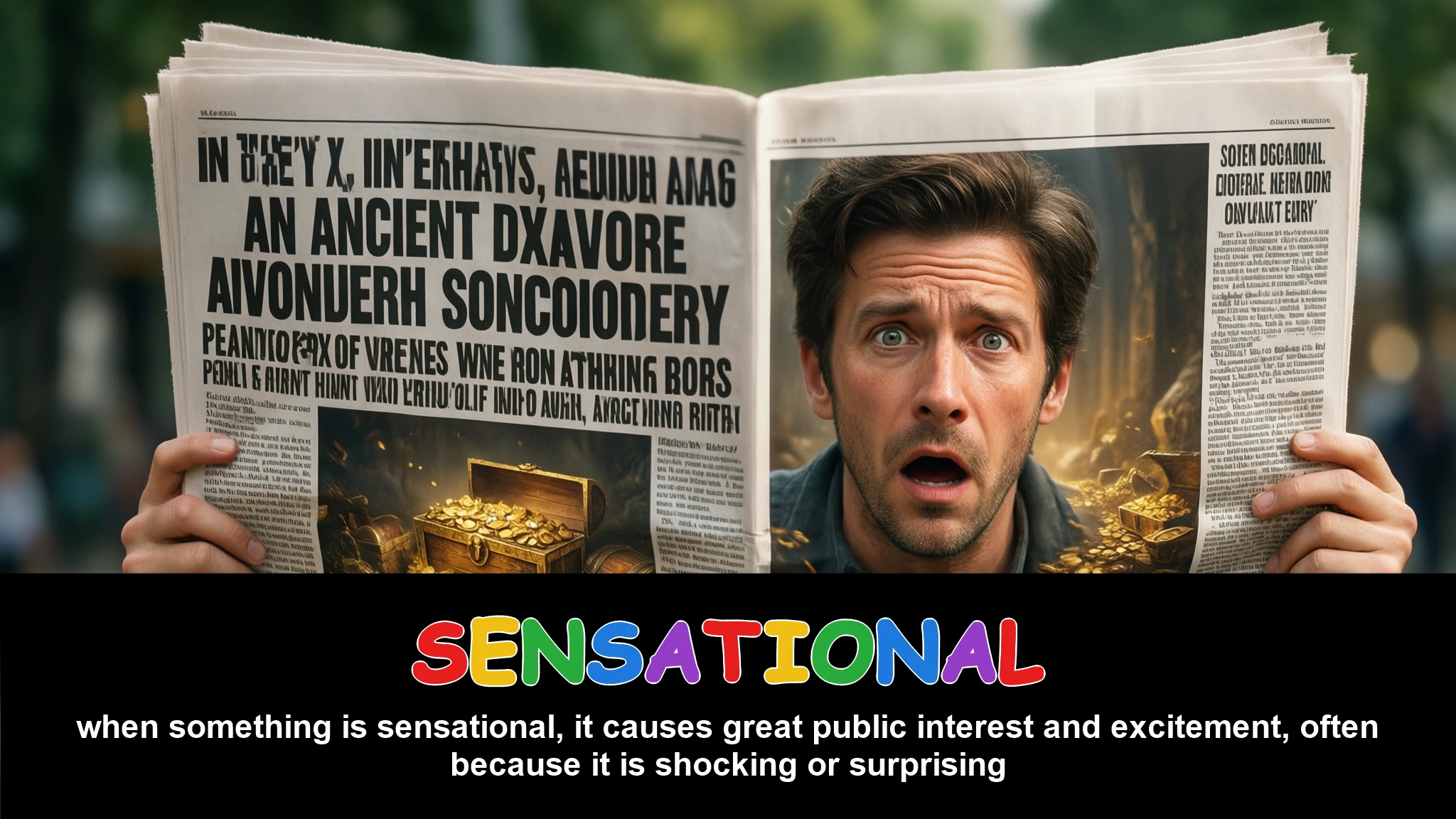English Illustration for sensational